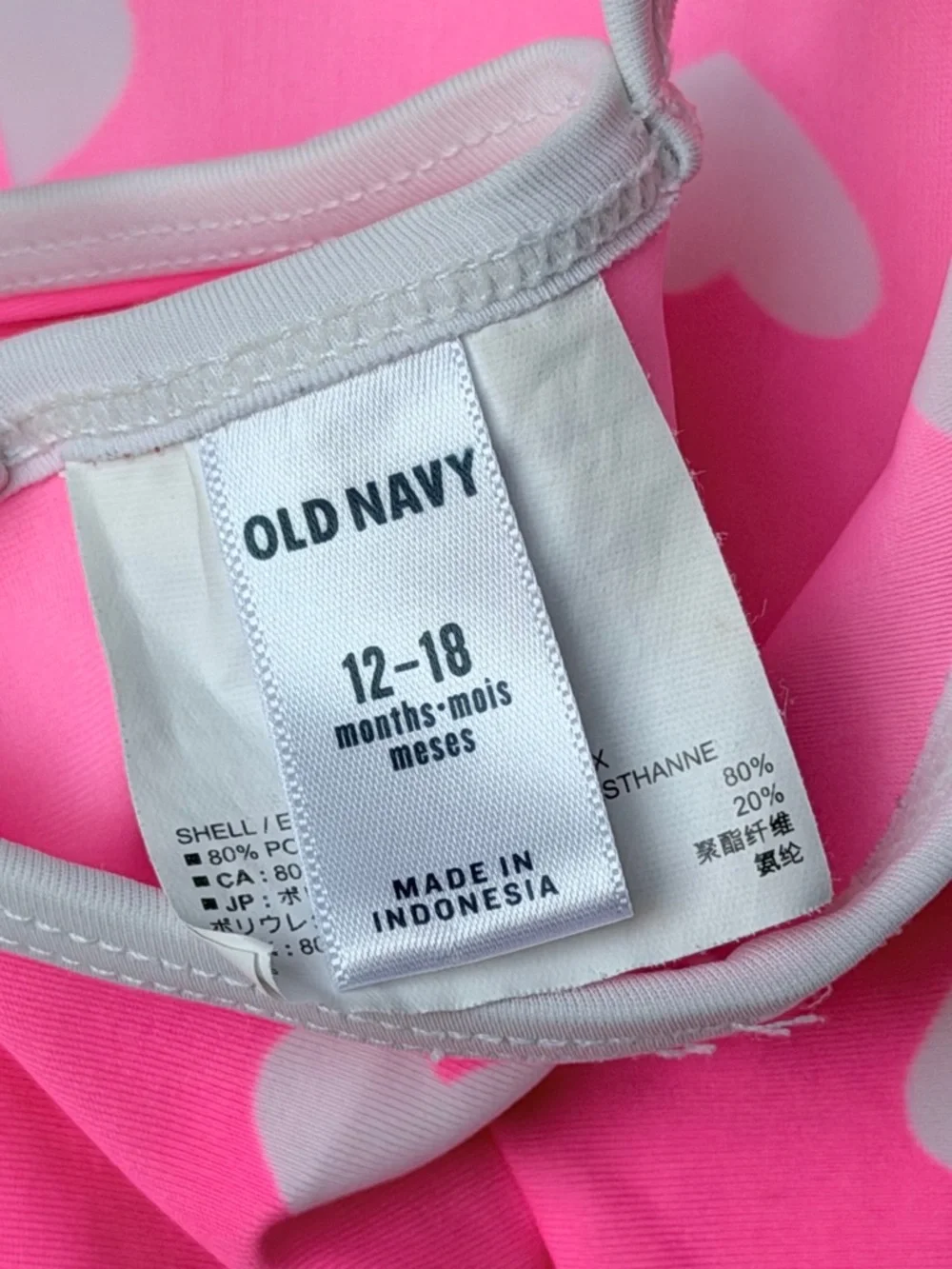 Old Navy Hot Pink Heart Print One-Piece